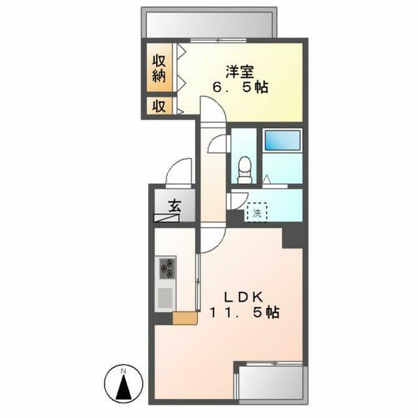 カーサビアンカ（ＣＡＳＡ　ＢＩＡＮＣＡ） 401｜愛知県名古屋市中区新栄１丁目(賃貸マンション1LDK・4階・50.15㎡)の写真 その2