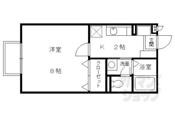 アビタシオン・グラート 202｜京都府京都市伏見区竹田東小屋ノ内町(賃貸アパート1K・2階・26.71㎡)の写真 その2