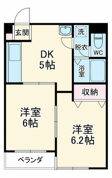 日吉マノワール 102｜神奈川県横浜市港北区日吉本町１丁目(賃貸マンション2DK・1階・36.83㎡)の写真 その2