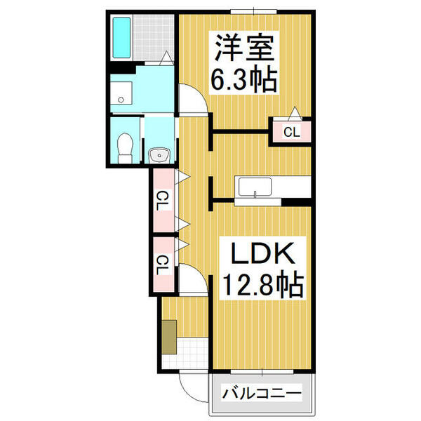 長野県松本市大字里山辺(賃貸アパート1LDK・1階・46.49㎡)の写真 その2