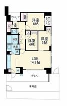 パークホームズ鷺沼グレイスプレミア 2F ｜ 神奈川県川崎市宮前区有馬１丁目（賃貸マンション3LDK・2階・70.39㎡） その2