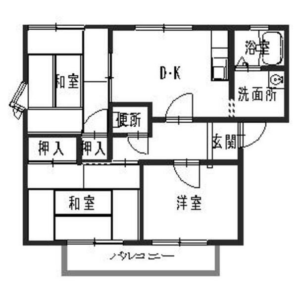 リトルフォレスト御立 A201｜兵庫県姫路市御立西１丁目(賃貸アパート3DK・2階・54.34㎡)の写真 その2