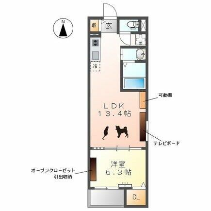 愛知県名古屋市北区上飯田北町１丁目(賃貸アパート1LDK・3階・40.19㎡)の写真 その2