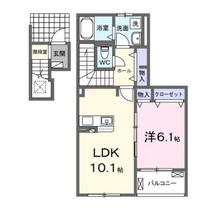 メゾン・サクラメントサウス 203 ｜ 愛媛県松山市南江戸１丁目（賃貸アパート1LDK・2階・45.41㎡） その2