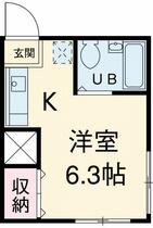 東京都立川市羽衣町１丁目（賃貸マンション1R・3階・14.70㎡） その2