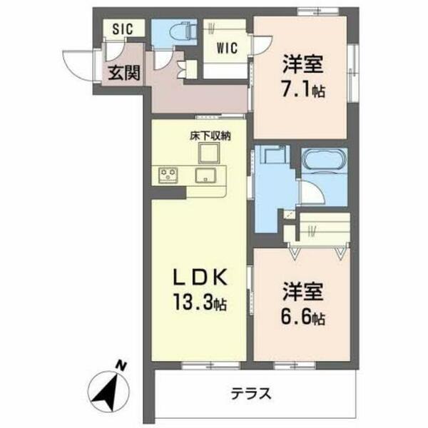 Ｓｏｎｇｌｉｎｅ 0103｜大阪府堺市中区深井東町(賃貸マンション2LDK・1階・65.84㎡)の写真 その2