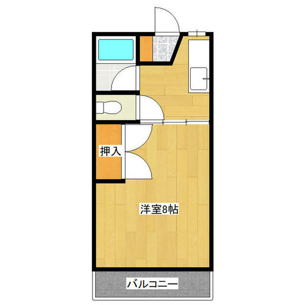 レジデンス吉田ヶ丘 203｜茨城県水戸市元吉田町(賃貸アパート1K・2階・22.68㎡)の写真 その2