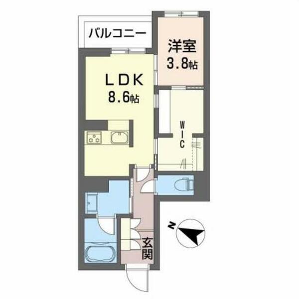 シャーメゾン　リバーサイド A0202｜熊本県熊本市中央区本荘５丁目(賃貸マンション1LDK・2階・40.14㎡)の写真 その2