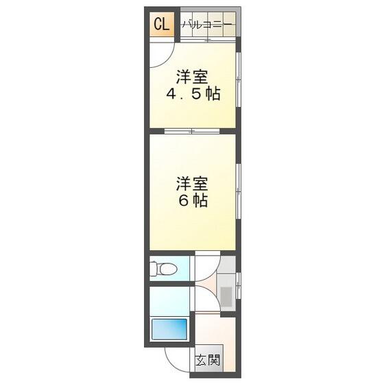 Ｍキューブ 305｜三重県津市美川町(賃貸マンション2K・3階・26.00㎡)の写真 その2