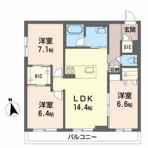 同じ建物の物件間取り写真 - ID:229009104358