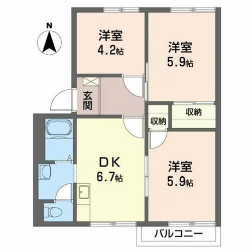 同じ建物の物件間取り写真 - ID:203001550476