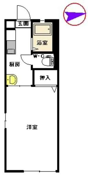 メゾンドマモール A0108｜熊本県熊本市西区花園２丁目(賃貸アパート1K・1階・26.19㎡)の写真 その2
