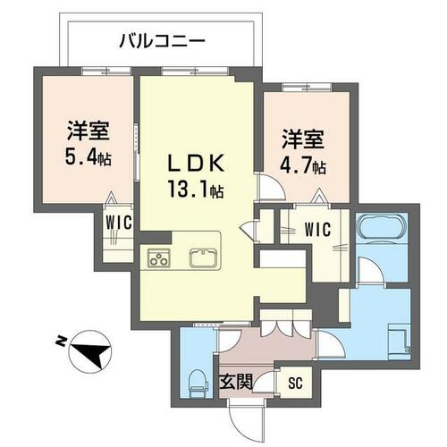 同じ建物の物件間取り写真 - ID:211045865294