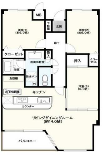 同じ建物の物件間取り写真 - ID:212043007185