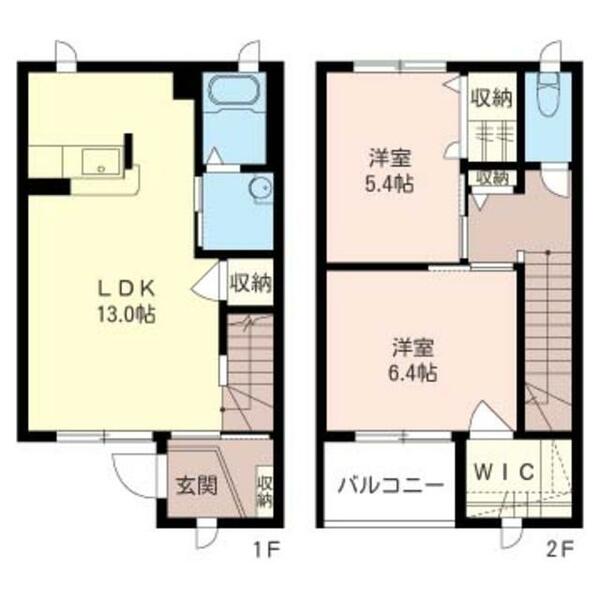 ウエストヒルズＡ 00103｜茨城県牛久市ひたち野西３丁目(賃貸アパート2LDK・1階・65.50㎡)の写真 その2