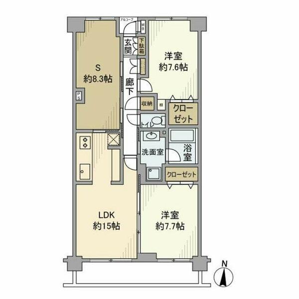 リノア南浦和 308｜埼玉県さいたま市南区文蔵３丁目(賃貸マンション2SLDK・3階・79.15㎡)の写真 その2