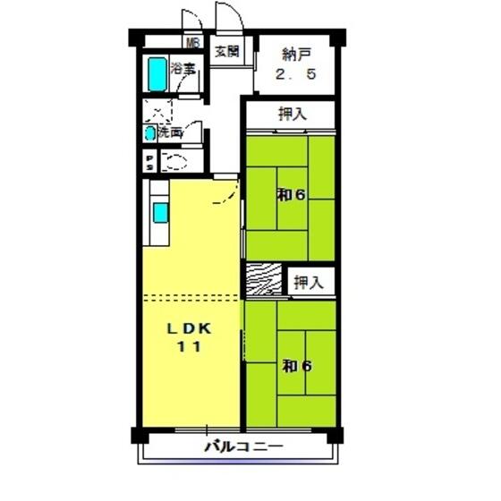 守山アーバンライフ８０６号 806｜滋賀県守山市勝部１丁目(賃貸マンション2SLDK・8階・61.60㎡)の写真 その2