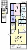 カーサ・フォレスタ 206 ｜ 東京都八王子市台町３丁目（賃貸アパート1LDK・2階・40.09㎡） その2