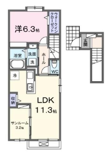 同じ建物の物件間取り写真 - ID:213103709525