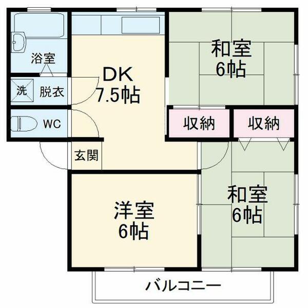 宮田ハイツ 101｜神奈川県平塚市徳延(賃貸アパート3DK・1階・56.18㎡)の写真 その2