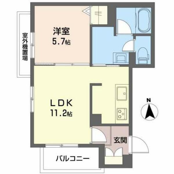 リガールメゾン　円町 0201｜京都府京都市中京区西ノ京北円町(賃貸マンション1LDK・2階・41.53㎡)の写真 その2