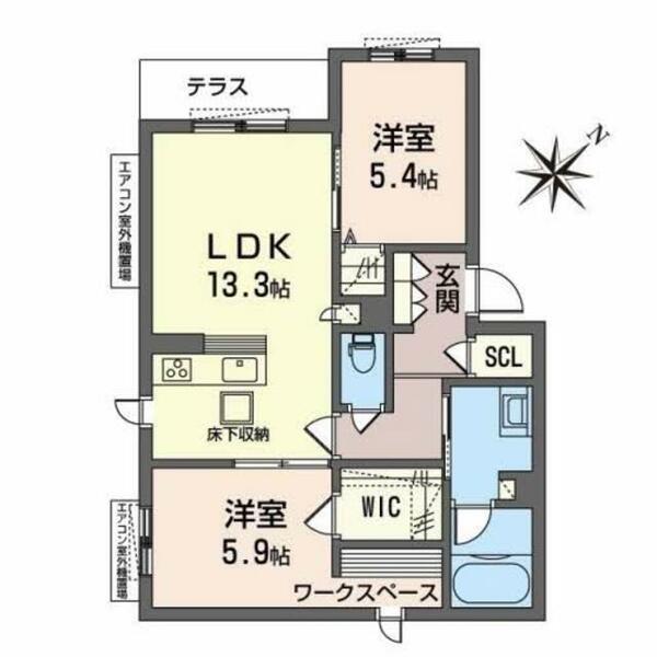 シャーメゾン　ルーナ　ノワ 0103｜大阪府堺市堺区向陵東町２丁(賃貸マンション2LDK・1階・65.31㎡)の写真 その2