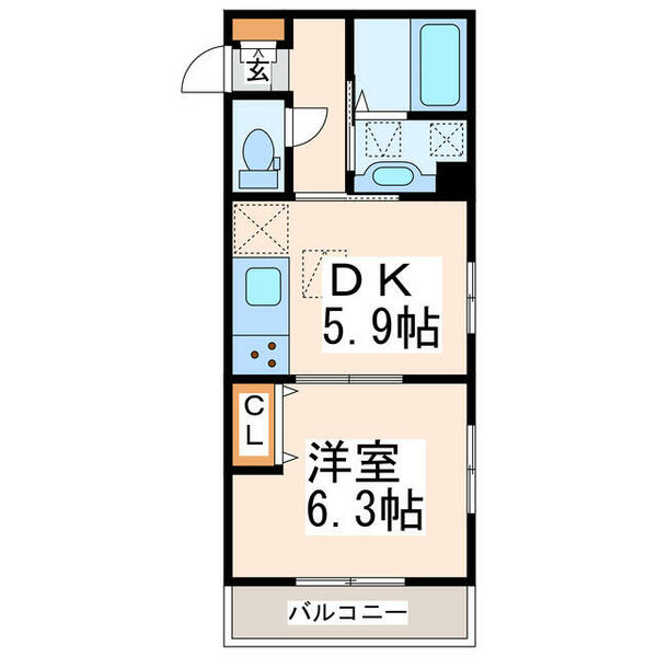 熊本県熊本市西区二本木５丁目(賃貸アパート1DK・2階・31.87㎡)の写真 その2