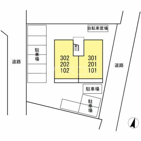 Ｄ－ｒｏｏｍ　Ｇｌａｎｚ 301｜愛知県一宮市冨田字古川(賃貸アパート2LDK・3階・53.79㎡)の写真 その16