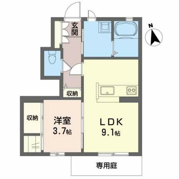 シャーメゾン・ディモア A0101｜愛媛県新居浜市八雲町(賃貸アパート1LDK・1階・36.77㎡)の写真 その2