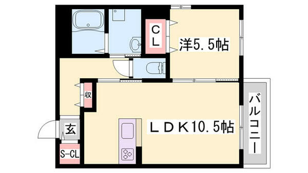 ジョイターフ 101｜兵庫県西脇市西脇(賃貸アパート1LDK・1階・42.45㎡)の写真 その2