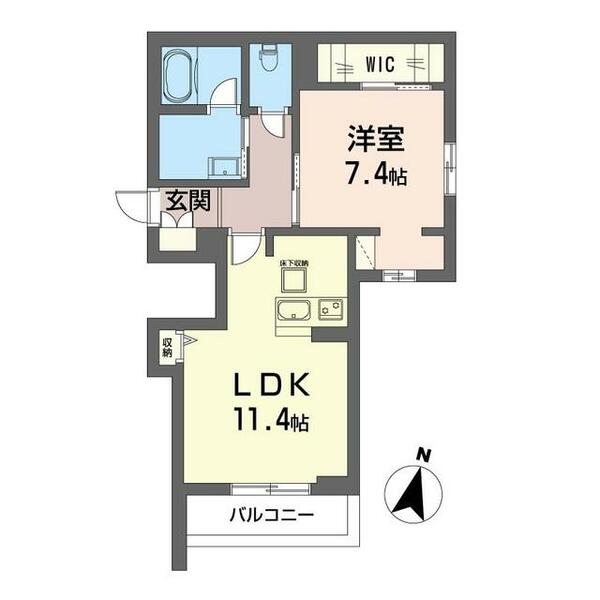 仮）千葉市中央区長洲シャーメゾン 00102｜千葉県千葉市中央区長洲２丁目(賃貸マンション1LDK・1階・48.00㎡)の写真 その2