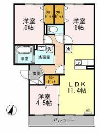 同じ建物の物件間取り写真 - ID:214055998362