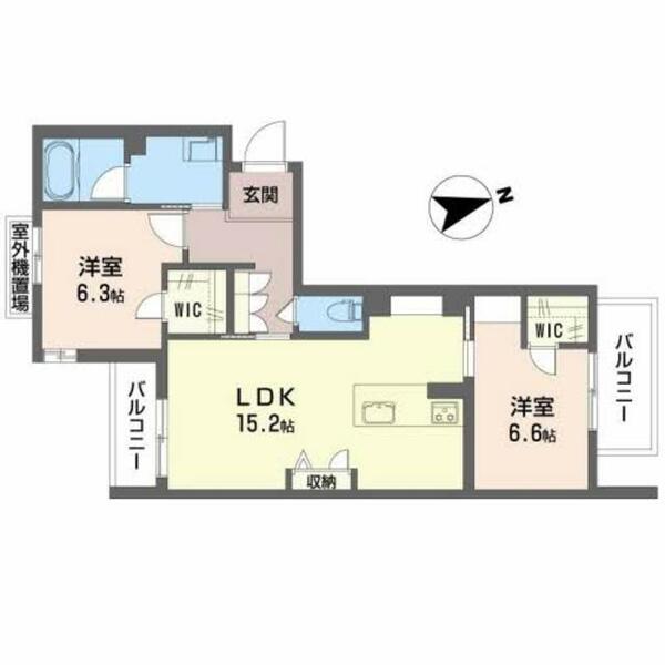 シャーメゾン　プレミアスⅡ 0302｜大阪府門真市元町(賃貸マンション2LDK・3階・67.12㎡)の写真 その2