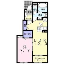 千葉県袖ケ浦市横田（賃貸アパート1LDK・1階・50.14㎡） その2