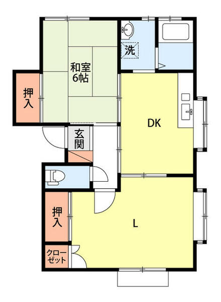 アクセス２１ 201｜新潟県新潟市西蒲区巻甲(賃貸アパート2DK・2階・48.10㎡)の写真 その2