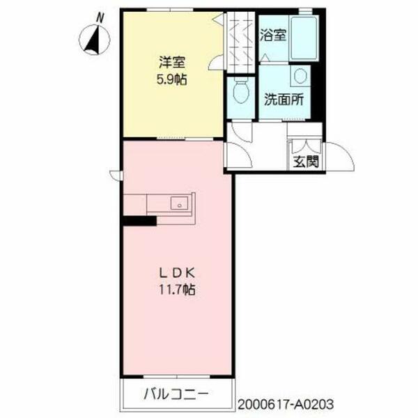 ソレイユたかみねの里 A0203｜福岡県直方市神正町(賃貸アパート1LDK・2階・41.94㎡)の写真 その2