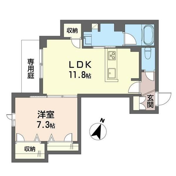 コンフォータス 00101｜埼玉県さいたま市緑区東浦和３丁目(賃貸マンション1LDK・1階・47.72㎡)の写真 その2