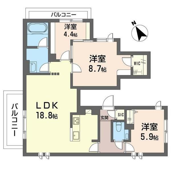 カーサ　オダ 00301｜東京都杉並区松庵３丁目(賃貸マンション3LDK・3階・80.62㎡)の写真 その2