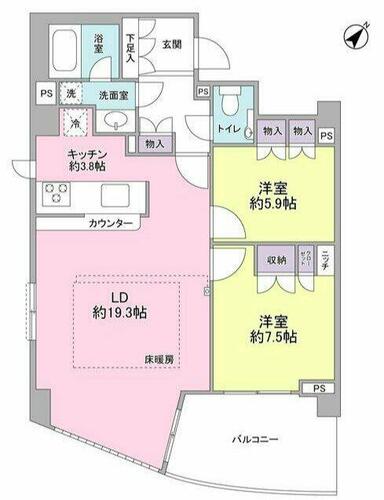 同じ建物の物件間取り写真 - ID:214058430340