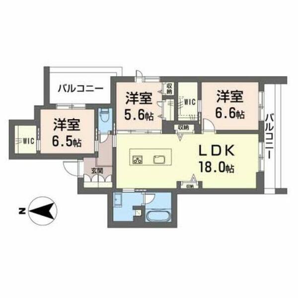 シャーメゾン　ルクール 0301｜奈良県橿原市新賀町(賃貸マンション3LDK・3階・84.77㎡)の写真 その2