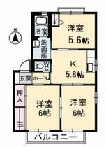 シャーメゾン東割　Ａ棟 A0201 ｜ 山口県宇部市大字妻崎開作（賃貸アパート3K・2階・53.28㎡） その2