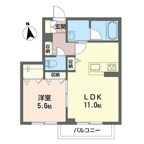 シャーメゾン　レーヴェ 00203｜千葉県船橋市西習志野４丁目(賃貸アパート1LDK・2階・41.19㎡)の写真 その2