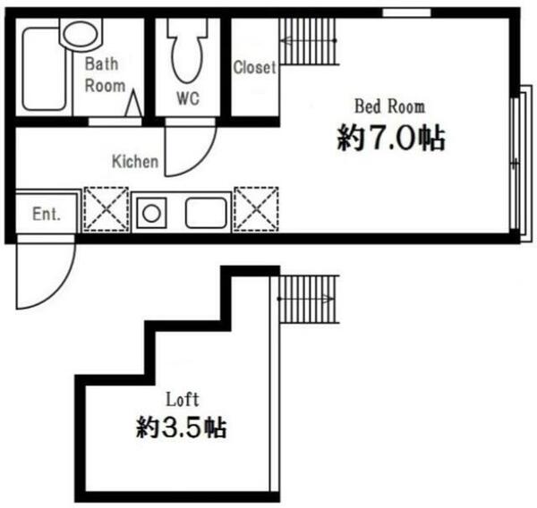 ハーミットクラブハウス保土ヶ谷｜神奈川県横浜市保土ケ谷区西久保町(賃貸アパート1R・1階・16.56㎡)の写真 その2