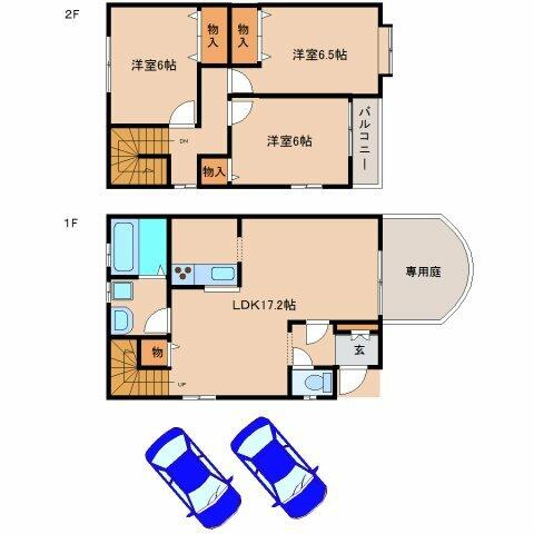 リビングタウン学園北Ａ｜奈良県奈良市学園赤松町(賃貸テラスハウス3LDK・--・85.70㎡)の写真 その2