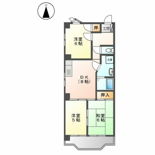 エクセレントライフ清水302の間取り