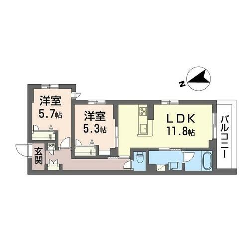 同じ建物の物件間取り写真 - ID:214054595494