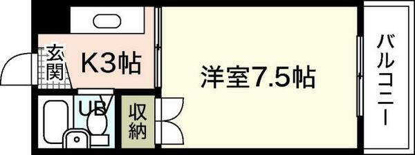 第８８東白島ビル｜広島県広島市中区東白島町(賃貸マンション1K・2階・18.42㎡)の写真 その2