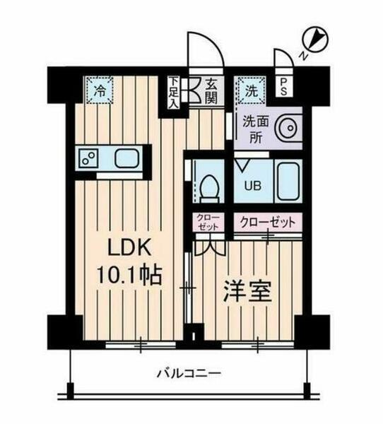 東京都板橋区大山西町(賃貸マンション1LDK・5階・33.62㎡)の写真 その2