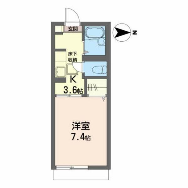 ラフィーネ中野栄 103｜宮城県仙台市宮城野区栄２丁目(賃貸アパート1K・1階・24.00㎡)の写真 その2