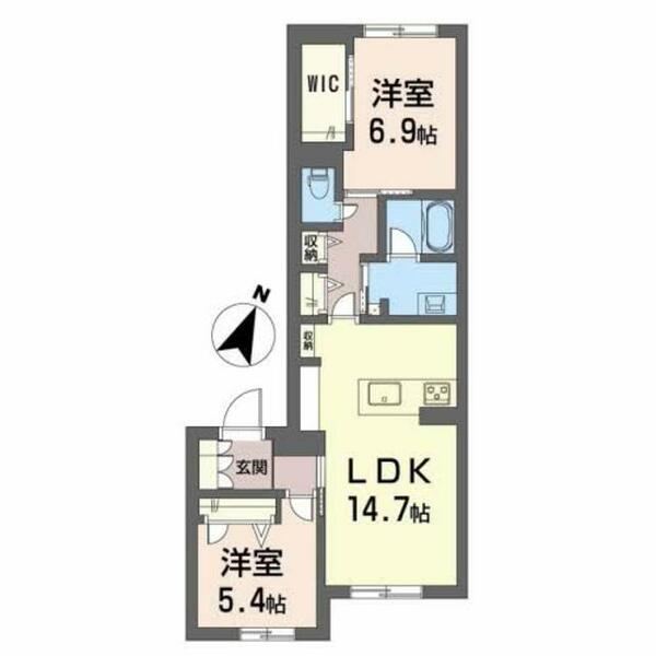 グランドシャーメゾン月出 A0101｜熊本県熊本市東区月出６丁目(賃貸マンション2LDK・1階・67.69㎡)の写真 その2